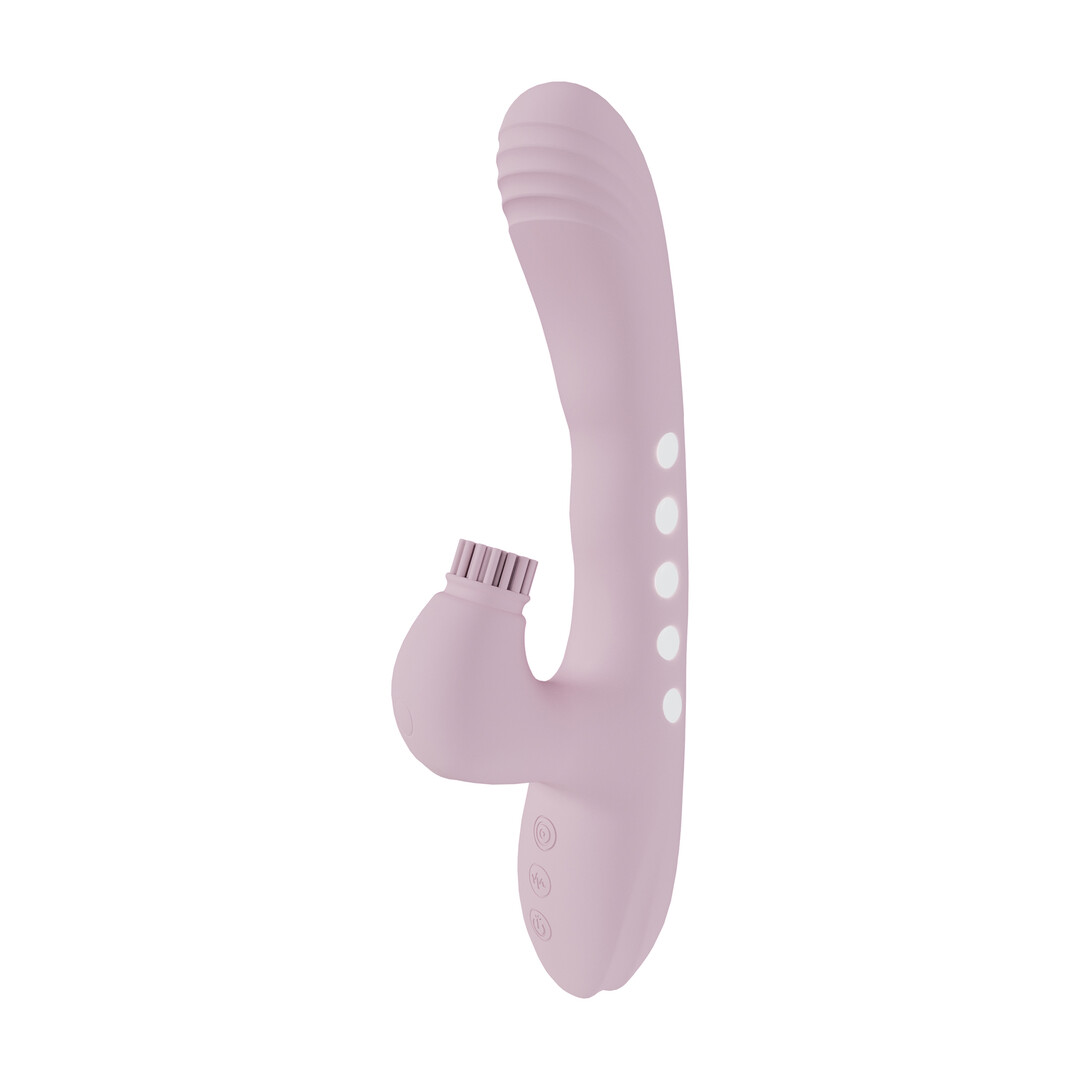 Andria - G-Spot Vibrating and Tap Clit Stimulator with LED - Pink - Image 3