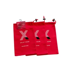Ultra Soft Gear Bag - 8"x13" 100% Cotton - 3-pack - Red